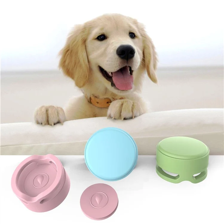 Étui en silicone pour Apple AirTag, couvercle étanche pour enfants, lacets, colliers pour animaux de compagnie - Rose