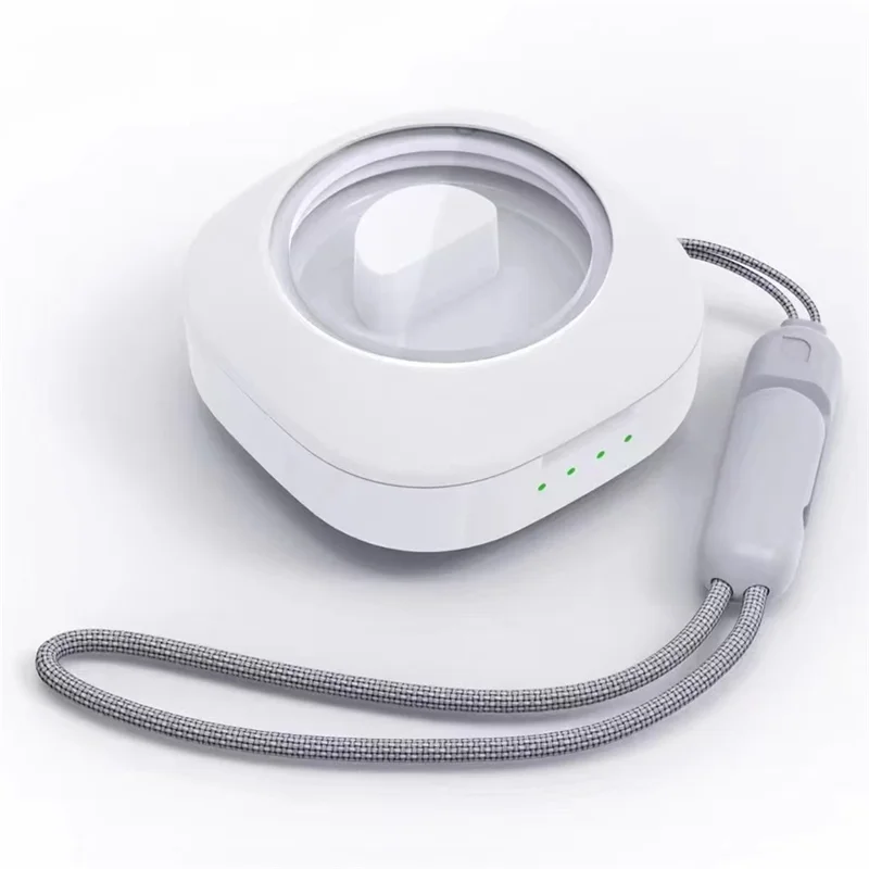 R20 Ceramic+Resin Sleep Heart Rate Health Monitoring Smart Ring with Charging Case - Black / Size 10