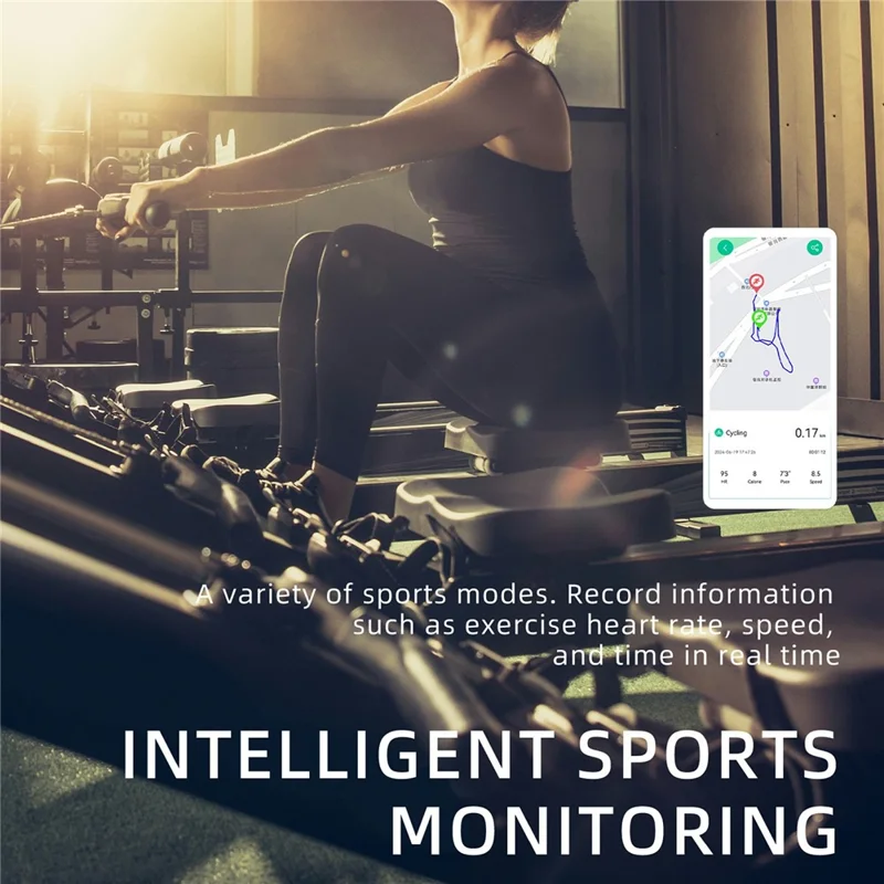 R20 Ceramic+Resin Sleep Heart Rate Health Monitoring Smart Ring with Charging Case - Black / Size 10