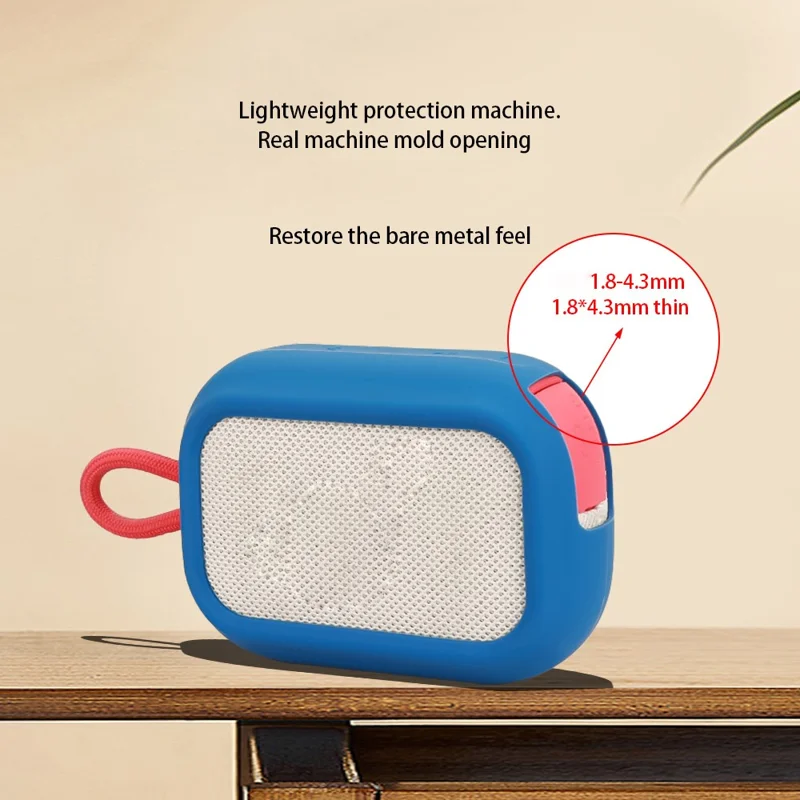 Silicone Case For SoundCore Select 4 Go Bluetooth-compatible Speaker Shockproof Protector Cover - White