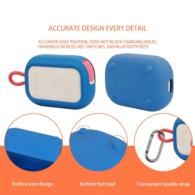 Silicone Case For SoundCore Select 4 Go Bluetooth-compatible Speaker Shockproof Protector Cover - Black