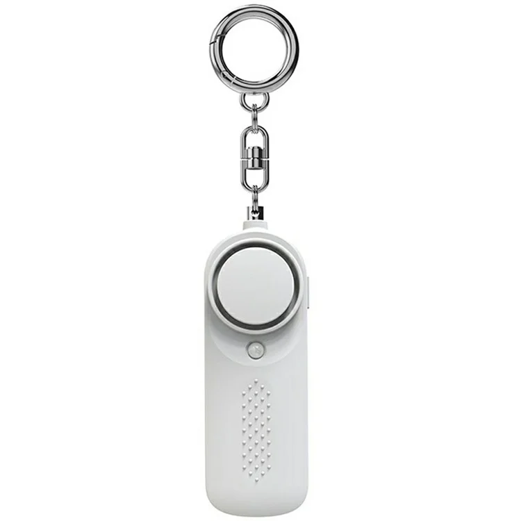 Dispositivo de seguridad de alarma personal PA200 con sonido de 130 dB, luz LED de 10 lúmenes y antilobo - Blanco