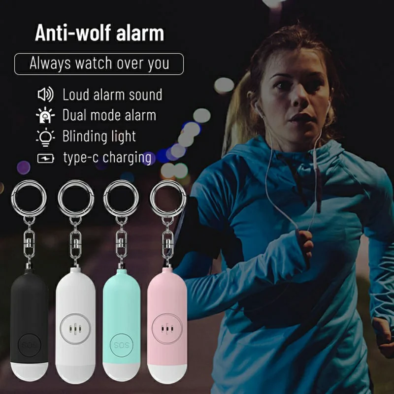 PB100 130dB Alarm Alert Personal Safety Device Car Precise Tracker - Black