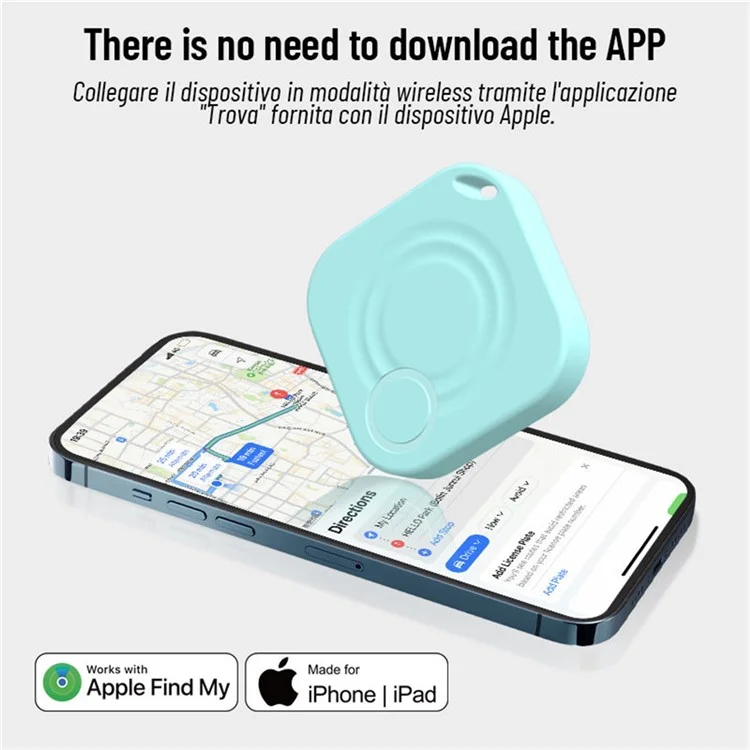 FD100 Localizador Bluetooth para mascotas y equipaje compatible con la aplicación Apple Findmy - Negro