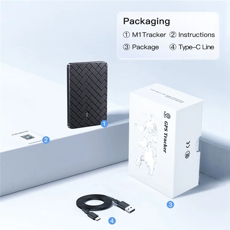M1 GPS Tracker for Elderly Children Electric Vehicle Anti Theft Smart Locator with SOS Alarm