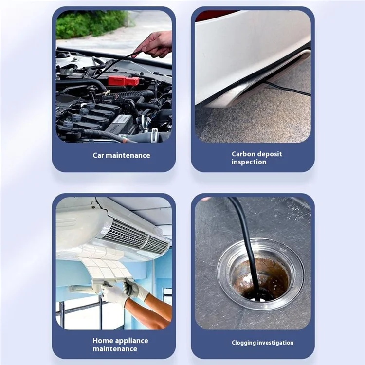 B313 4.3 Inch Inspection Camera 8mm Double Lens Industrial Endoscope with 2m Rigid Cable