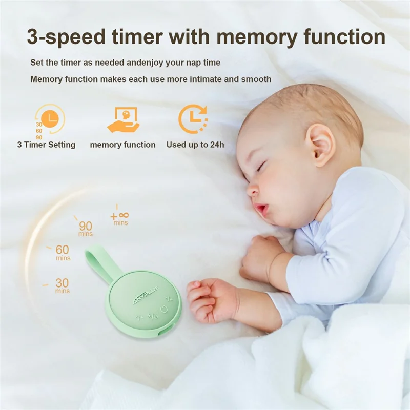 Portable White Noise Machine Bluetooth-compatible Speaker Baby Child Adult Sleep Aid Sound Machine - Green