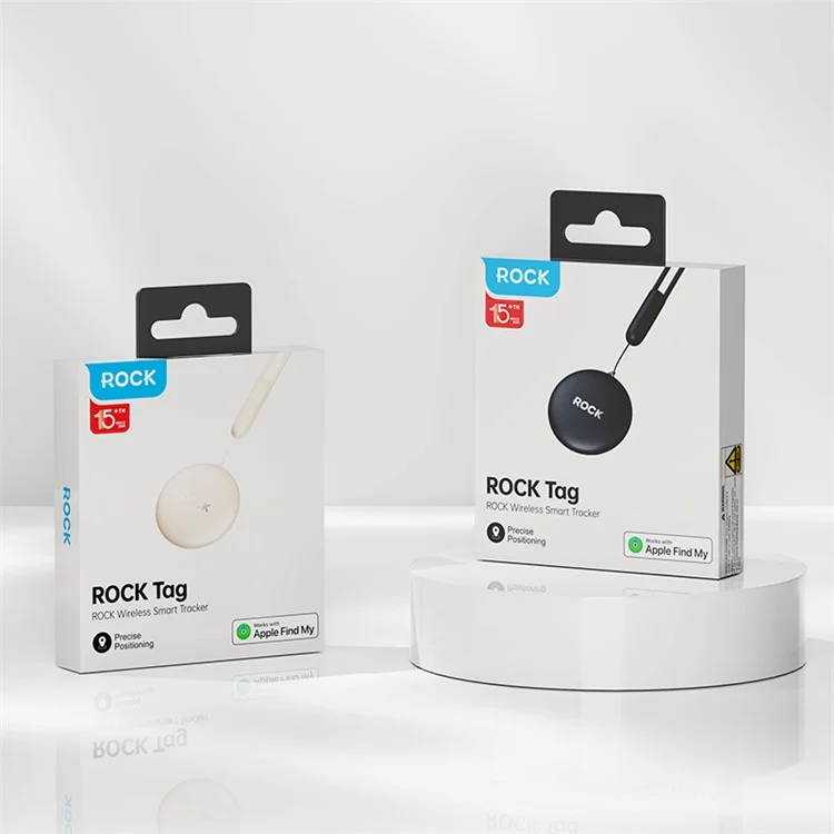 ROCK Tag Wireless Tracking Device Anti-Lost Finder Locator Compatible with Apple FindMy - Beige