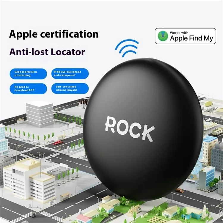 ROCK Tag Wireless Tracking Device Anti-Lost Finder Locator Compatible with Apple FindMy - Beige