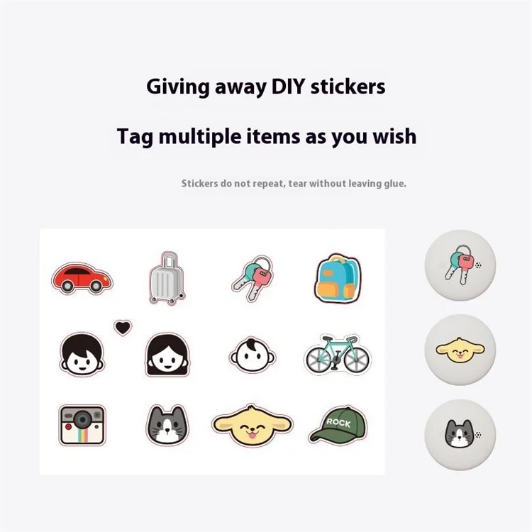 ROCK Tag Wireless Tracking Device Anti-Lost Finder Locator Compatible with Apple FindMy - Beige
