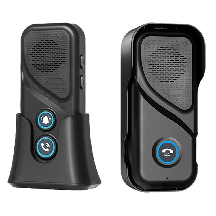 M06-1T1 23 Ringtones 5 Volumes Adjustable Wireless Two Way Intercom Doorbell with 1 Transmitter + 1 Receiver - Black