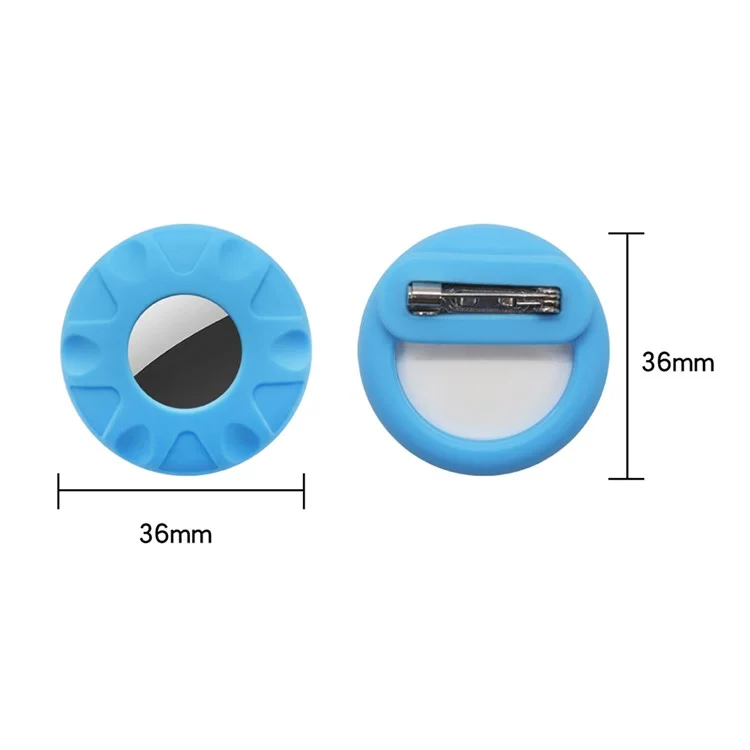 For Apple AirTag Silicone Cover Bluetooth-compatible Tracker Protective Case Brooch Style - White