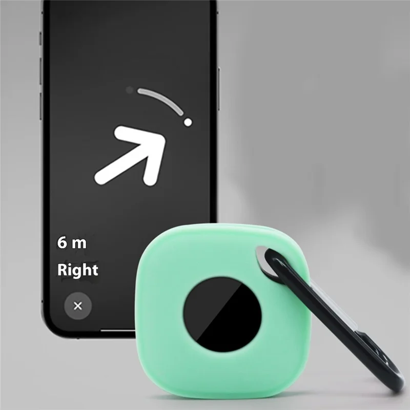 For Tile Mate (2024) Silicone Case Bluetooth-compatible Tracker Protective Cover with Keychain - Yellow