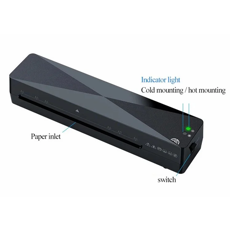 Laminadora FANGNUO FNL001 A4 para oficina y hogar, máquina laminadora pequeña con bolsas laminadoras A4 / A5 / A6 - Enchufe estadounidense