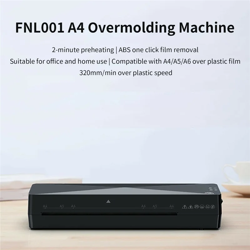 FANGNUO FNL001 A4 Laminator Office Home Photo Document Small Laminating Machine with A4 / A5 / A6 Laminating Pouches - EU Plug