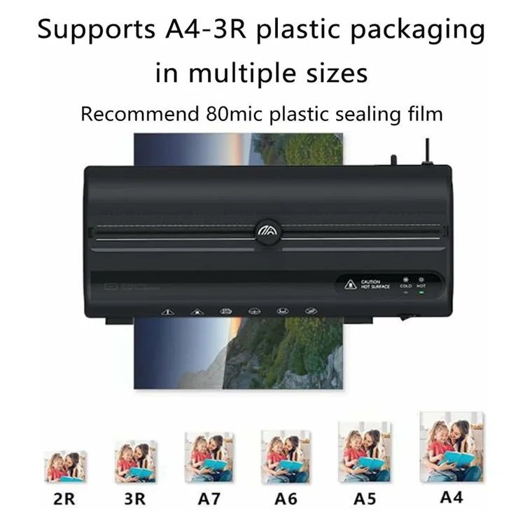 FANGNUO FNL003 A4 Laminator Multi-Function Home Office Hot Press Document Photo Small Laminating Machine - US Plug