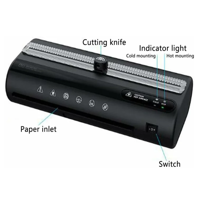 FANGNUO FNL003 A4 Laminator Multi-Function Home Office Hot Press Document Photo Small Laminating Machine - US Plug