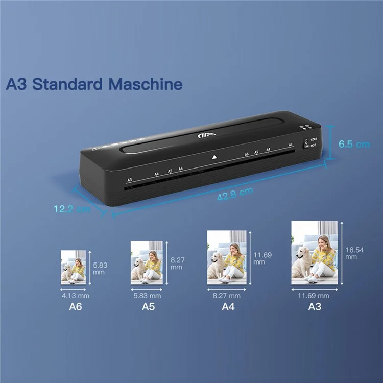 FANGNUO FN335 A3 Document Photo Laminating Device Home Office Small Laminator Machine - UK Plug