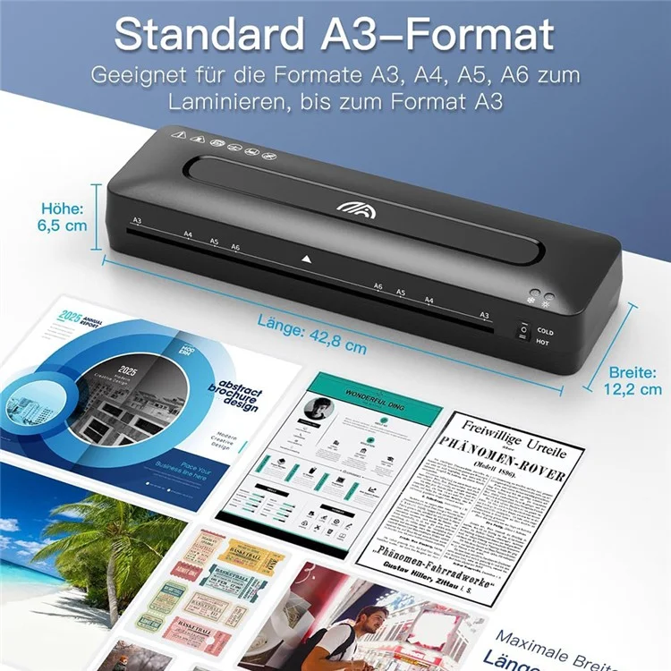 FANGNUO FN335 A3 Document Photo Laminating Device Home Office Small Laminator Machine - UK Plug