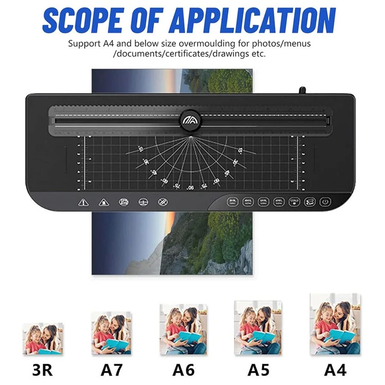FN336 A4 Laminiergerät für Zuhause und Büro, Foto-Dokument-Menü-Laminiermaschine mit Laminierfolien und Eckenabrunder - US-Stecker