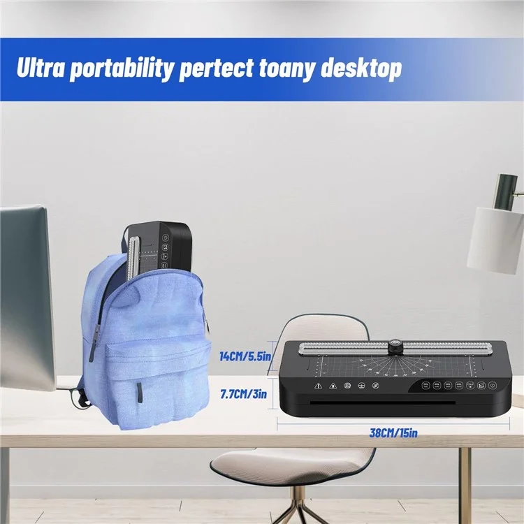 FN336 A4 Laminiergerät für Zuhause und Büro, Foto-Dokument-Menü-Laminiermaschine mit Laminierfolien und Eckenabrunder - US-Stecker