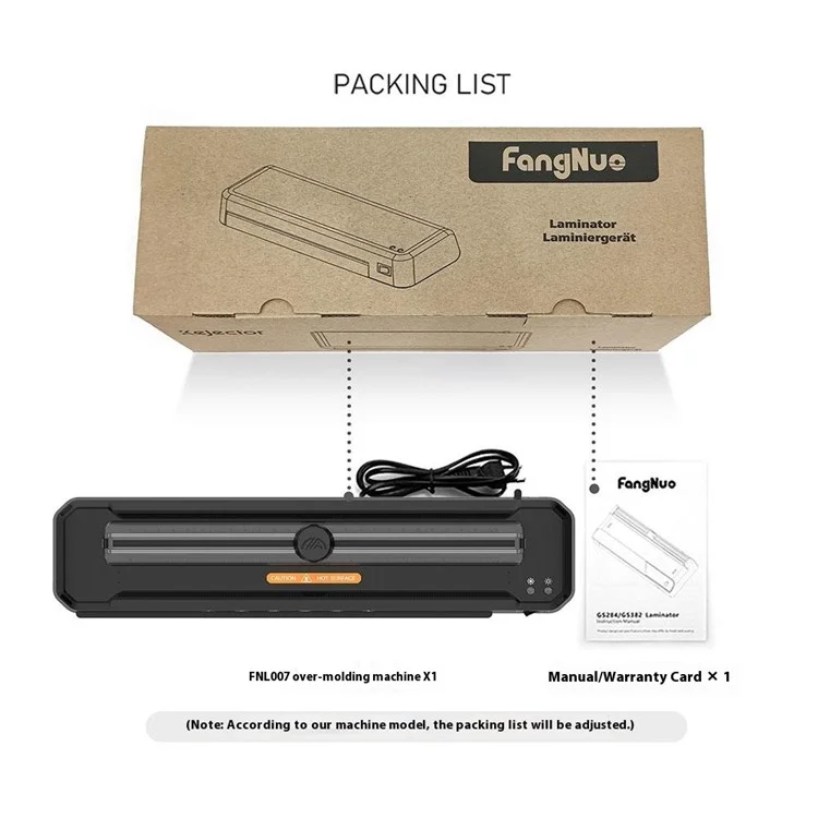 FANGNUO FNL007 A3 Laminator Hot Cold Photo Document Laminating Machine with 40 Films and Round Corner Cutter - US Plug