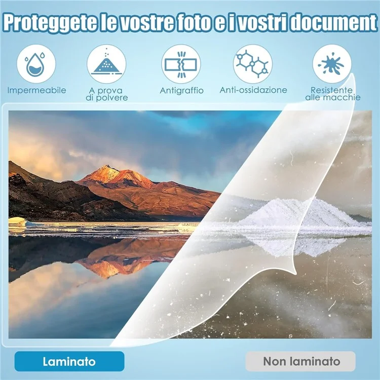 Laminadora FNL009 A4 Multifuncional Dispositivo de Laminación de Documentos Fotográficos con Películas A4 A5 A6 y Redondeador de Esquinas - Enchufe para EE. UU.