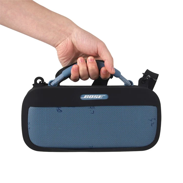 Für Bose Soundlink Max Silikon Hülle Bluetooth Lautsprecher Kratzfester Schutzüberzug - Schwarz