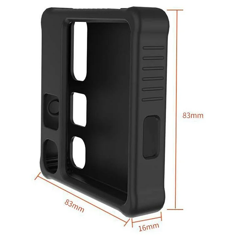 Custodia protettiva in silicone per Rabbit R1 AI Device Pocket Handheld Computer Anti Drop - Nero