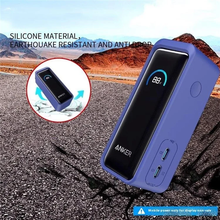 Silicone Case for Anker Prime 9600mAh 65W Power Bank Protective Cover Shock Absorbing  /  Anti Scratch - Red