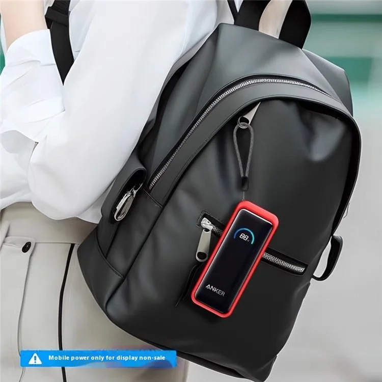 Silicone Case for Anker Prime 9600mAh 65W Power Bank Protective Cover Shock Absorbing  /  Anti Scratch - Red
