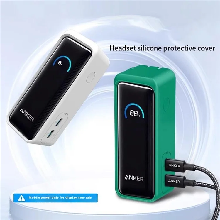 Silicone Case for Anker Prime 9600mAh 65W Power Bank Protective Cover Shock Absorbing  /  Anti Scratch - Red