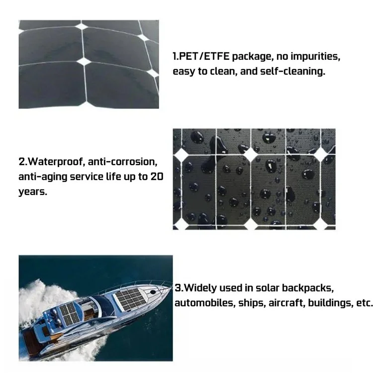 XXM380-280-MC4 Flexible Solar Panel Monocrystalline Silicon 15W 18V Output MC4 Connector