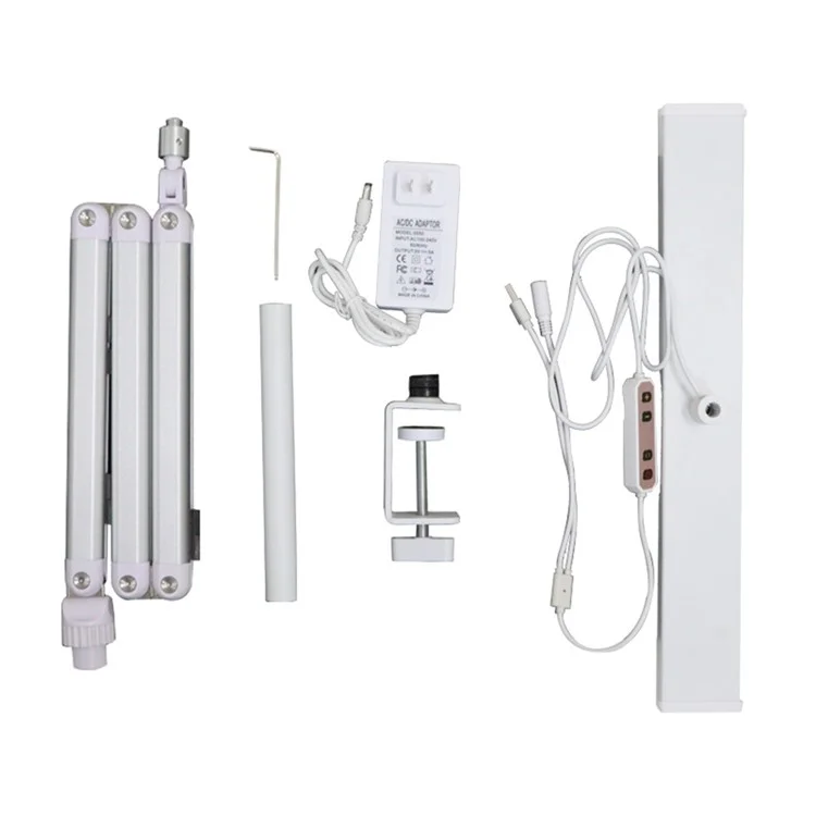S001 Klemmbare Beauty Salon Tattoo Lampe Faltbare Wimpernverlängerung LED Schreibtischlampe - US-Stecker
