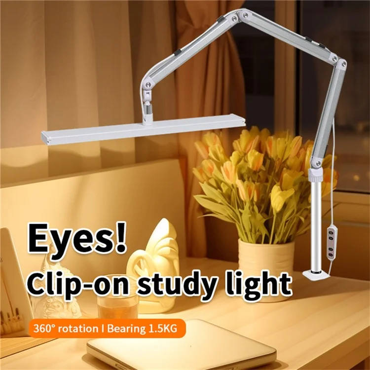 S001 Klemmbare Beauty Salon Tattoo Lampe Faltbare Wimpernverlängerung LED Schreibtischlampe - US-Stecker