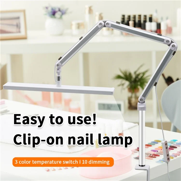 S001 Klemmbare Beauty Salon Tattoo Lampe Faltbare Wimpernverlängerung LED Schreibtischlampe - US-Stecker