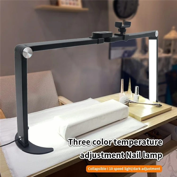 M21X 35W Schreibtisch-Standleuchte Nagelkunst Lampe Beauty Tattoo Augenbrauen Wimpern Arbeitsplatz Licht - Schwarz / US-Stecker
