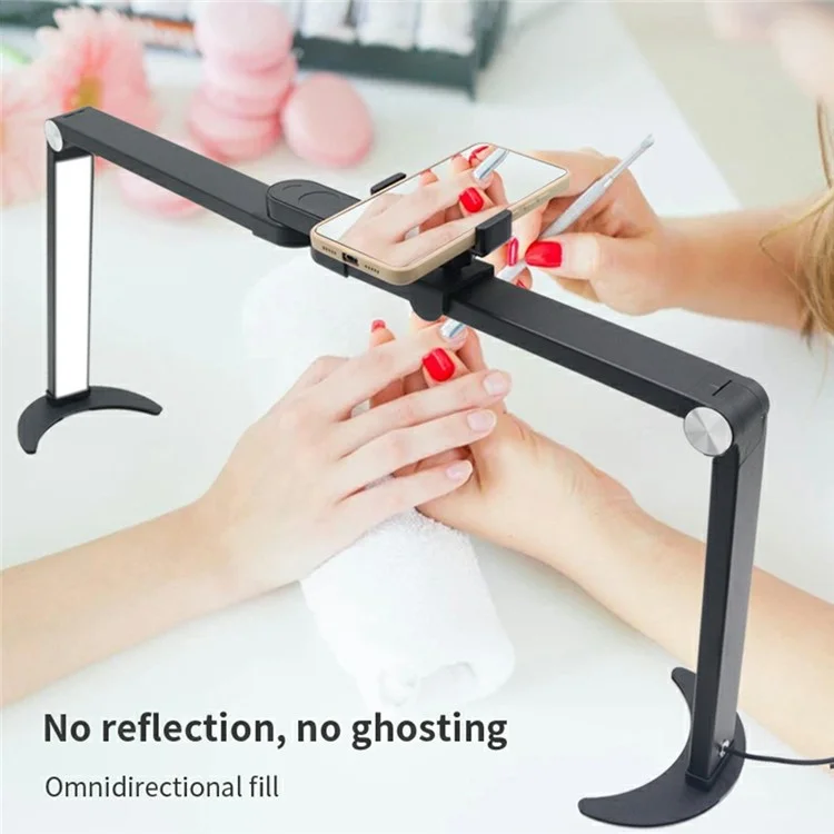 M21X 35W Schreibtisch-Standleuchte Nagelkunst Lampe Beauty Tattoo Augenbrauen Wimpern Arbeitsplatz Licht - Schwarz / US-Stecker