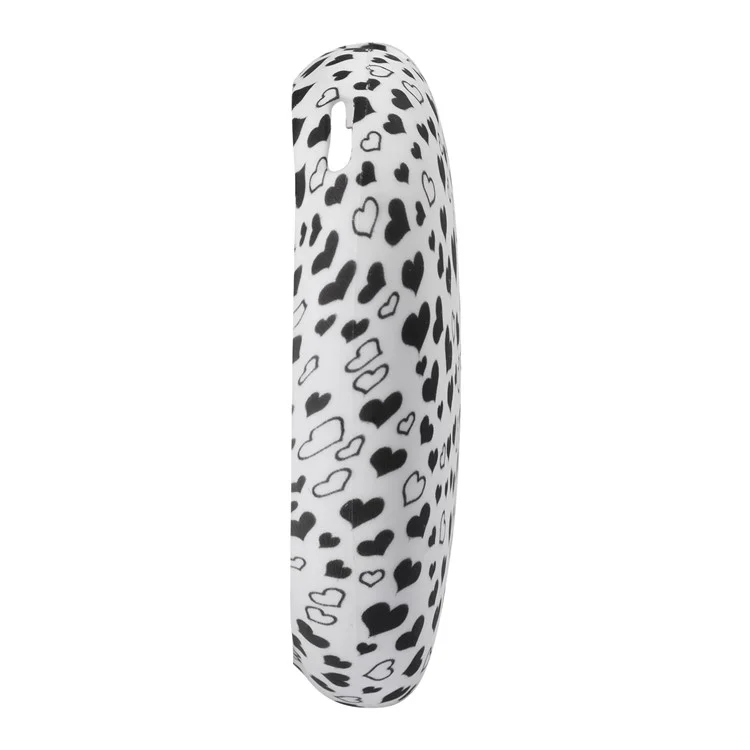 Neuer Silikon-Ohrschutz-Schutzbezug für AirPods Max Bluetooth-Kopfhörer - Schwarz/Weißes Herz