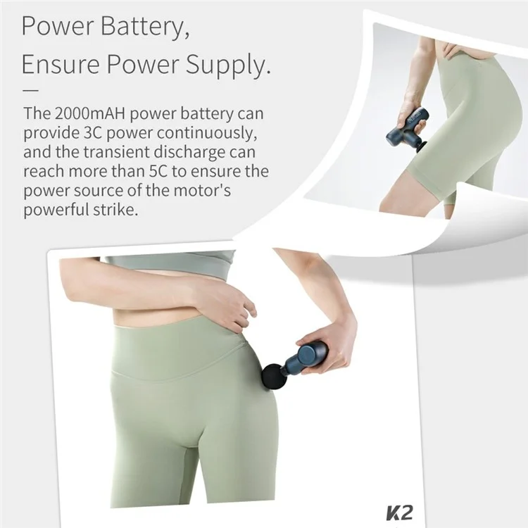 KICA K2 Mini Professioneller Fitness-Massager Muskelentspannung Elektrische Massagepistole Faszien-Massager