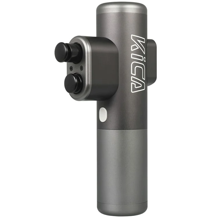 KICA 3 Dualer Kopf Fitness Mini Faltbare Muskel-Entspannungs-Massagepistole Faszien-Massagegerät - Grau