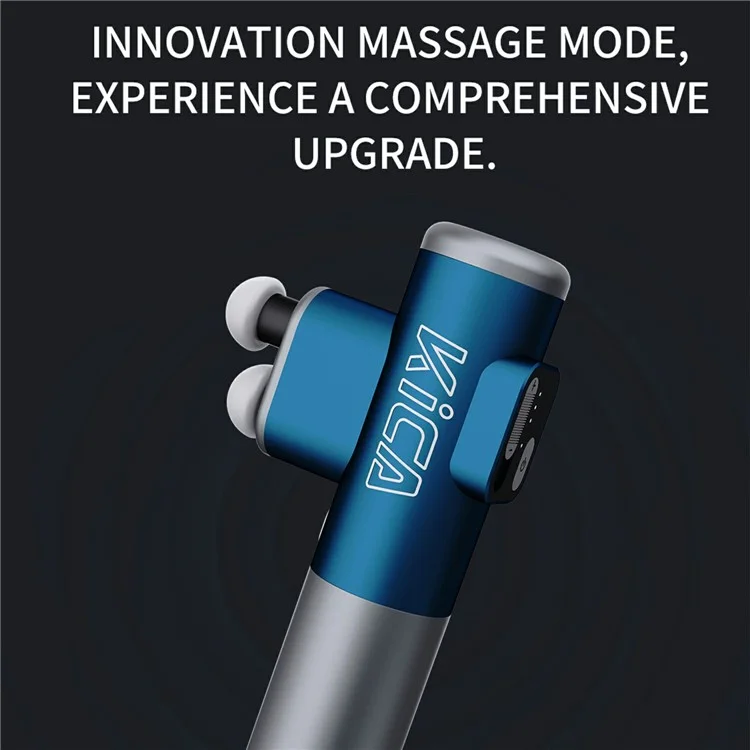 KICA 3 Dualer Kopf Fitness Mini Faltbare Muskel-Entspannungs-Massagepistole Faszien-Massagegerät - Grau