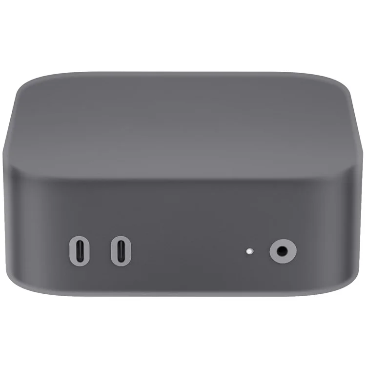 GS112601 For Mac Mini M4  /  M4 Pro Computer Dust Cover Anti Drop Silicone Protective Case - Transparent Black