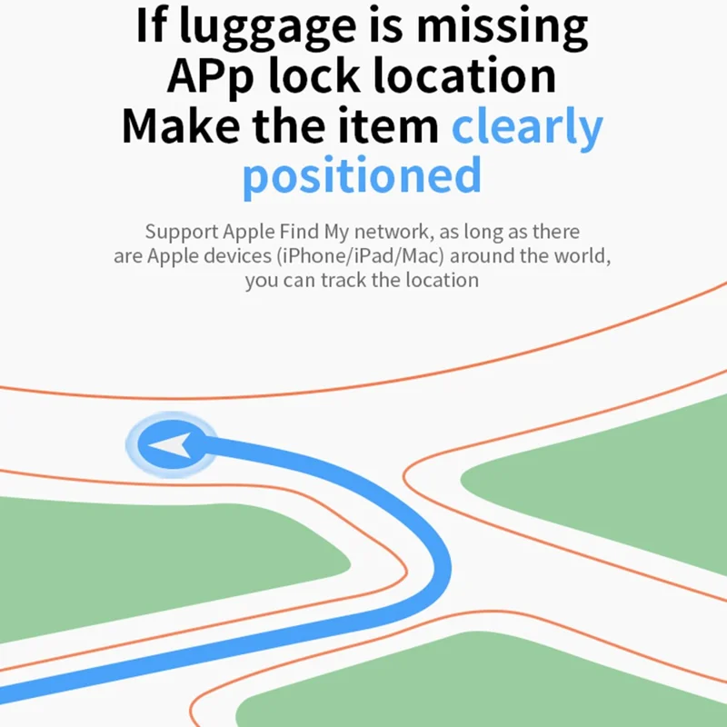 TX13 Luggage Item Tracker for iOS Only Key Wallet Anti-lost Global Finder - Blue