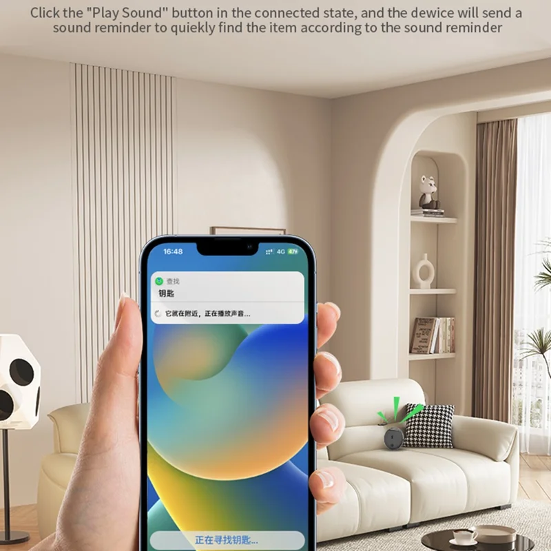 TX13 Luggage Item Tracker for iOS Only Key Wallet Anti-lost Global Finder - Blue