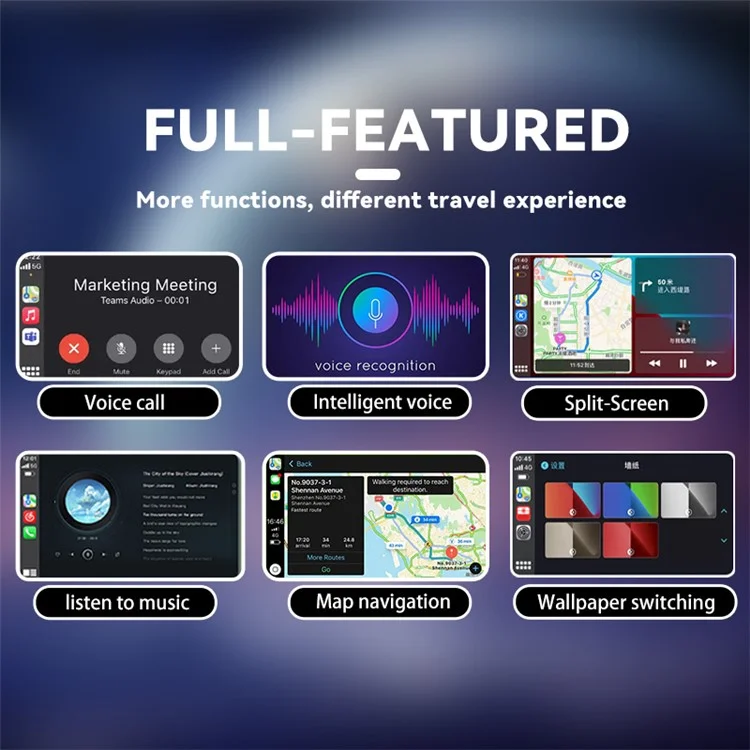 PL1 PRO Adaptador de Conversión Mini de Conexión Directa a Inalámbrico para Android Auto CarPlay