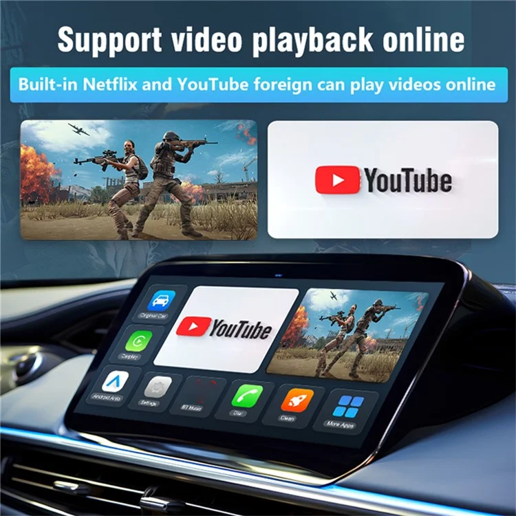 FB1 Wireless Android Auto Box Auto Connection Bluetooth-compatible / Wifi CarPlay Adapter for Wired Car Systems , 2 + 16GB
