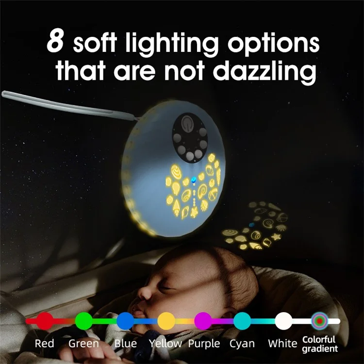 A1 Shell Design Baby Night Light Rechargeable White Noise Sleep Aid Machine - Blue
