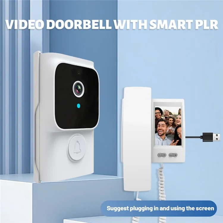 Y8-KP1 Trasmissione 2,4G Videocitofono da 3,5 pollici con schermo IPS, Audio Bidirezionale, Visione Notturna e Video HD per la Sicurezza Domestica - Bianco