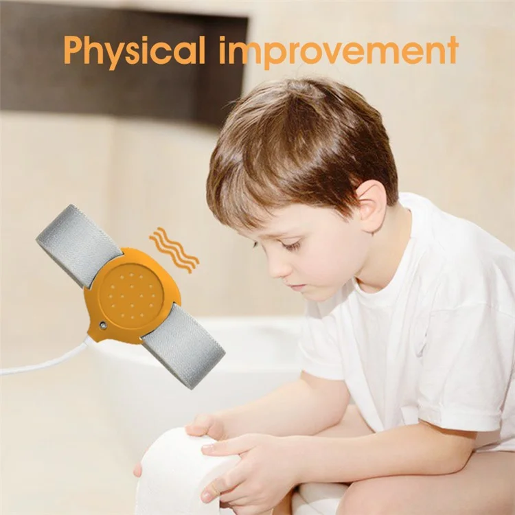 H-01A Magnetic Bettwetting Sensor Monitor for Kids Wired Night Pee Alarm with Sound and Vibration - Orange